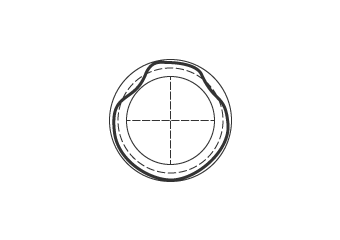 Axis with dimensional tolerance (reference)