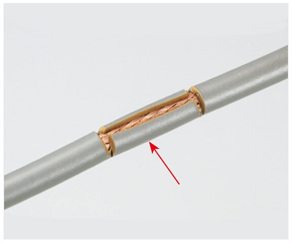 Cutting of electric wire coating