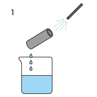 Wash the part (product) with a method such as pressure rinsing to extract foreign particles.