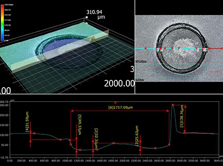 Profile measurement of flash (100x)