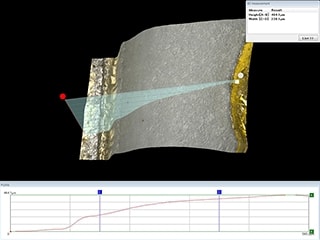 Appearance inspection of pacemaker component surface and side wall of hole (200x)