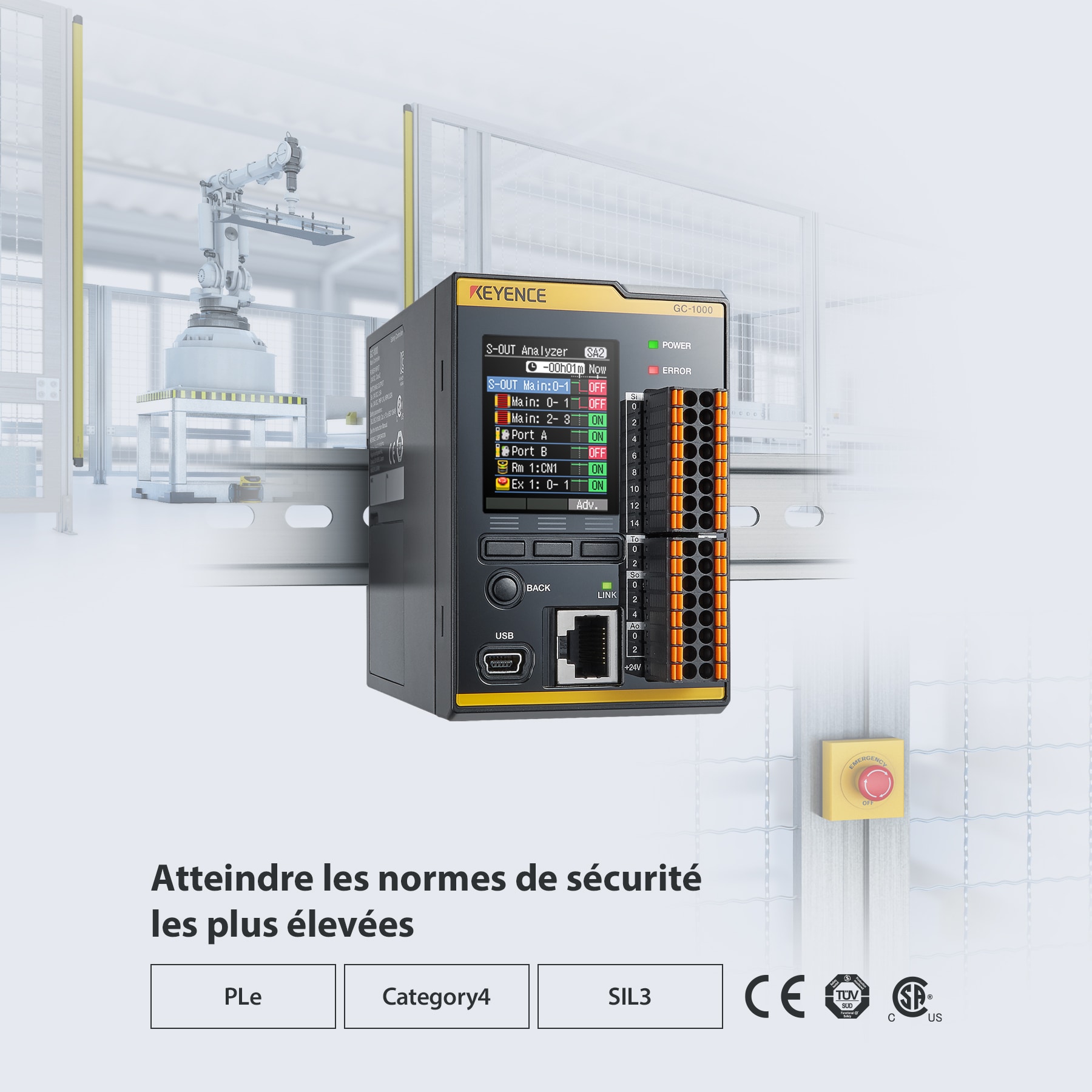 Atteindre les normes de sécurité les plus élevées. PLe / Category4 / SIL3