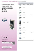 N-R2/R4/UB/L20/BL-U2/N-42/48 Unité de communication/Dispositif d’alimentation Catalogue