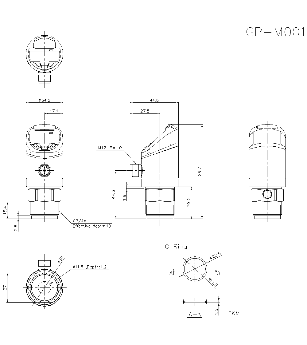 GP-M001 Dimension