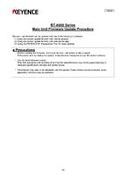 BT-A600 Series Main Unit Firmware Update Procedure