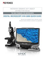 Série VHX-5000 Microscope numérique Guide rapide (Anglais)