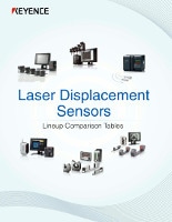 Laser displacement sensor line-up: Comparison table