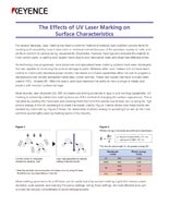 The Effects of UV Laser Marking on Surface Characteristics