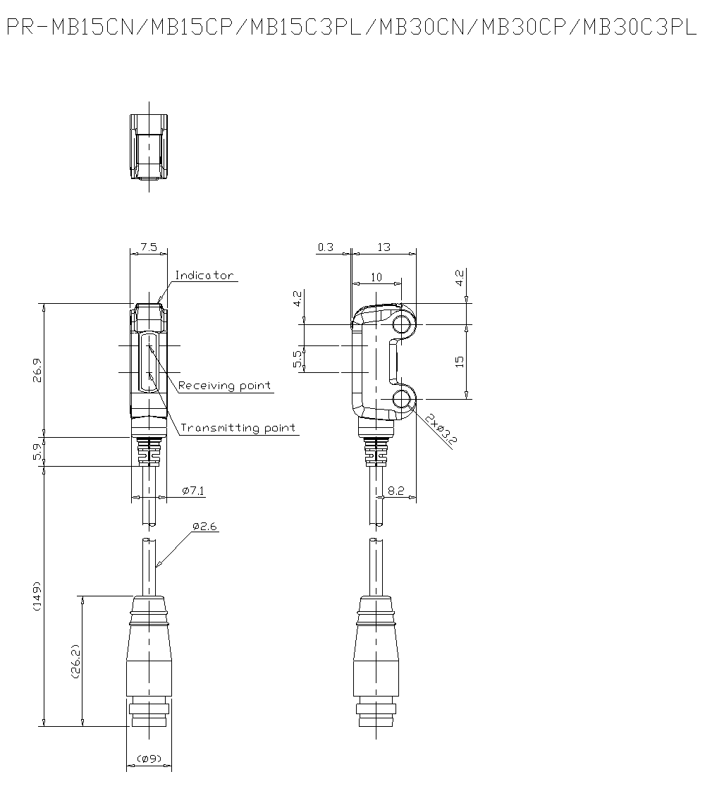 PR-MB15CN Dimension