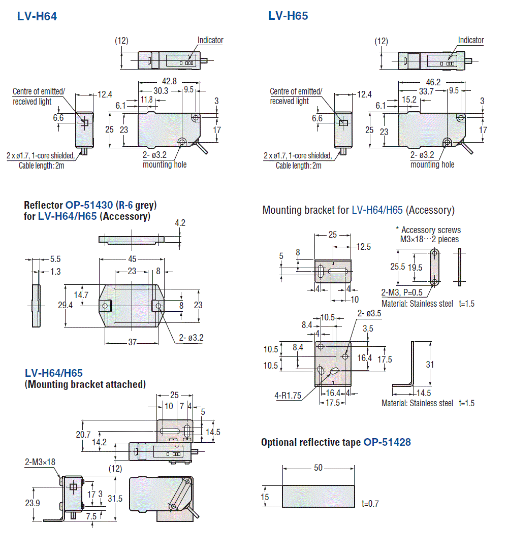 LV-H64/H65 Dimension