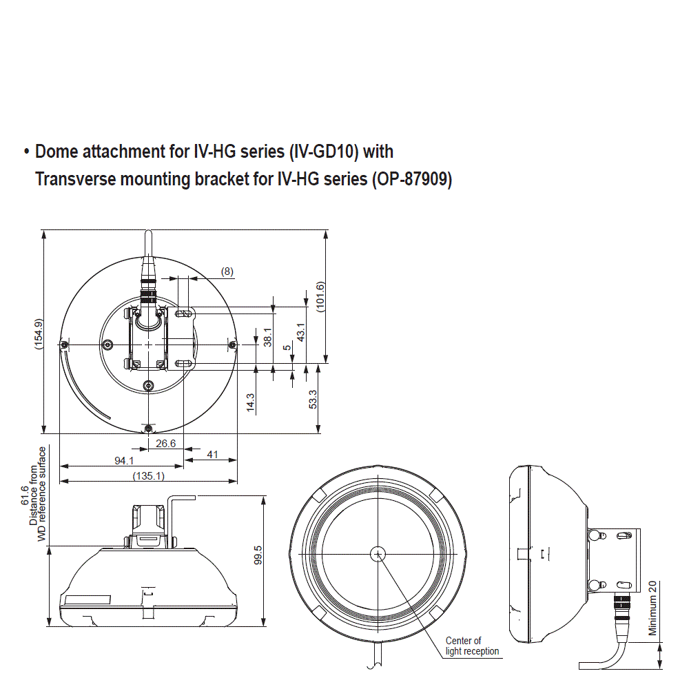 IV-HG(CAMERA)/GD10/OP-87909 Dimension