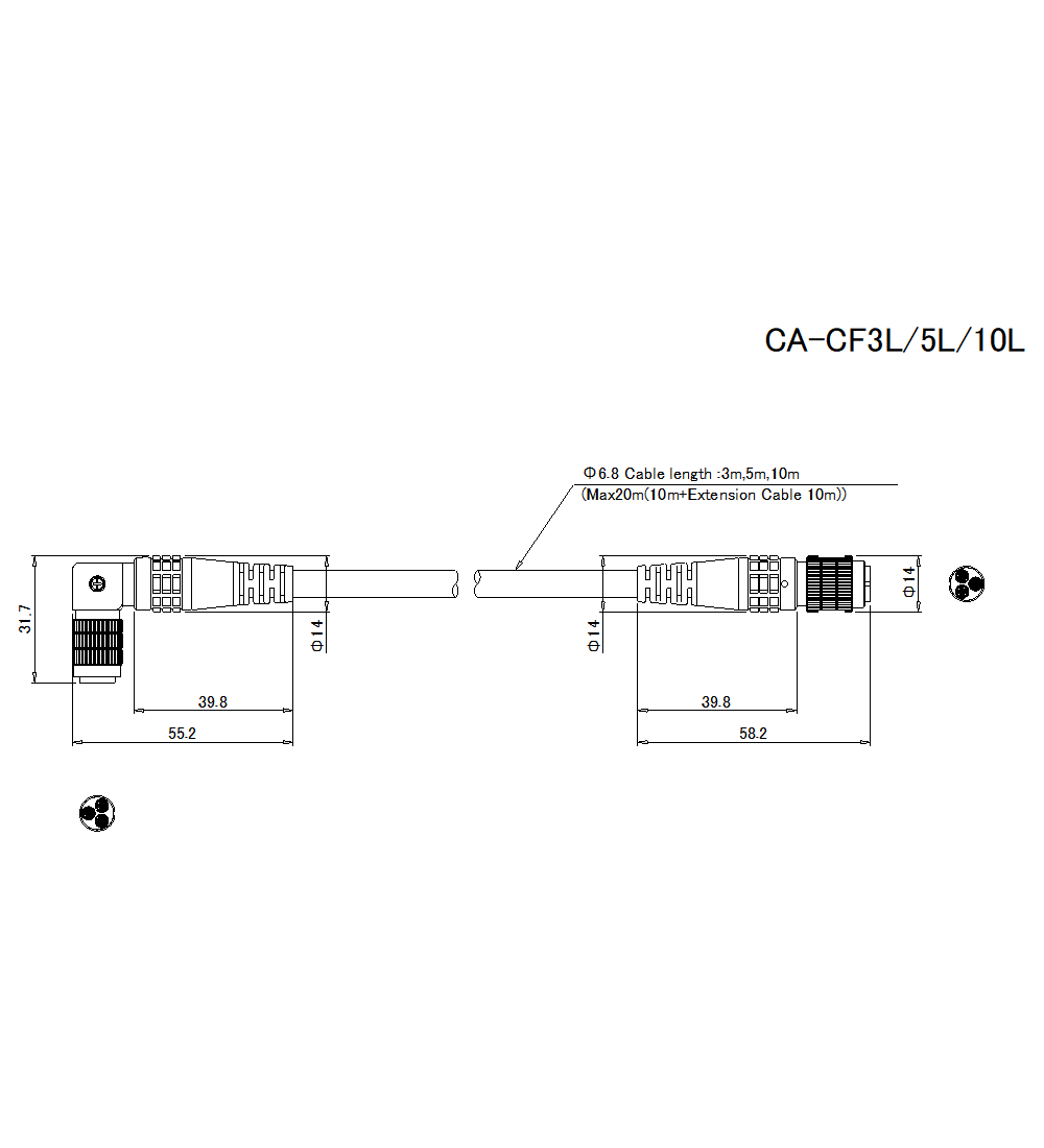 CA-CF3L/5L/10L Dimension